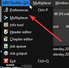 Open Preferences