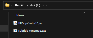 Folder contents