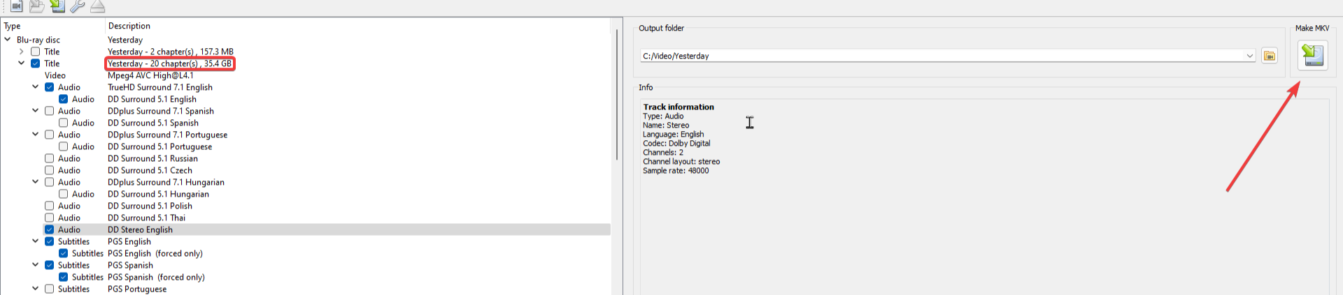 Deselect tracks